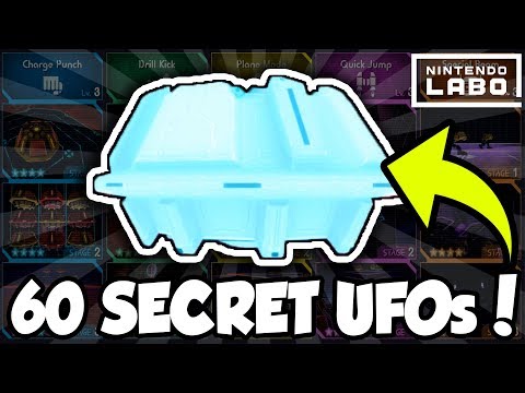ALL 60 SECRET UFOs in Nintendo Labo Robot Kit Challenge Mode 100% Completion!