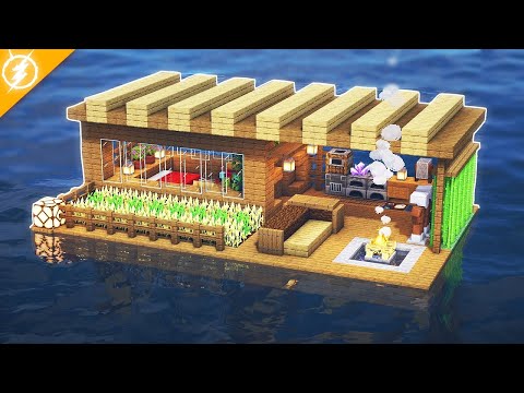Minecraft Haus bauen auf dem Wasser - Minecraft Haus im Wasser bauen 1.18 Survival Tutorial