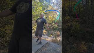 Disc Golf ALMOST ace! Thumber at Langley Passive Park in British Columbia.