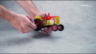 Traktor ZETOR s valníkem - červený