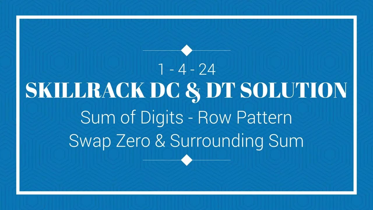 SKILLRACK DAILY CHALLENGE AND DAILY TEST SOLUTION | 01-04 | C++ | Java | Python