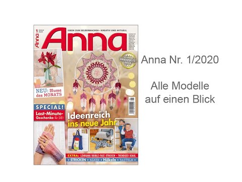 Zeitschrift Anna Nr. 1/2020 - Alle Modelle auf einen Blick