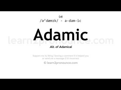 Pronunciation of Adamic | Definition of Adamic