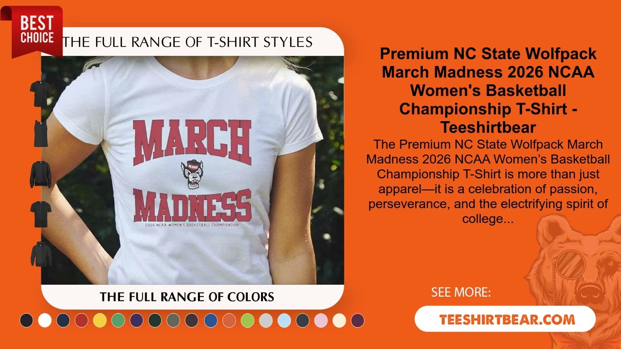 Premium NC State Wolfpack March Madness 2026 NCAA Women's Basketball Championship T-Shirt