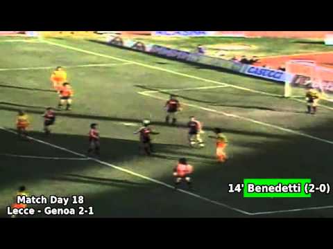 Serie A 1989-1990, day 18: Lecce - Genoa 2-1 (P.Benedetti goal)