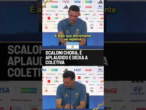 SCALONI CHORA E SAI APLAUDIDO DA COLETIVA DA ARGENTINA! #shorts