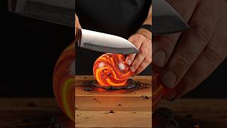Cutting Lava Ball 🔥✨ Satisfying ASMR #asmr #asmrsounds #aiasmr #glassfruit #satisfyingvideo #ai