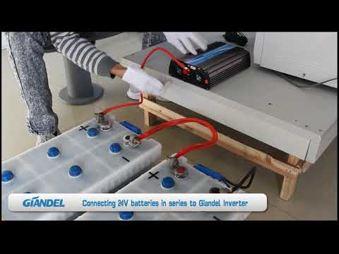 Giandel Inverter - Connect 2 x 12V Batteries in series to 1200W 24V Giandel Inverter PM-1200HSC