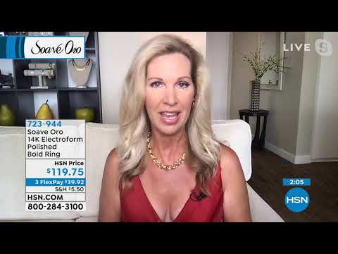 Soave Oro 14K Gold Electroform Polished Bold Ring