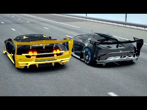 Bugatti Veyron GTR vs Bugatti Black Devil VGT - Drag Race 10 KM