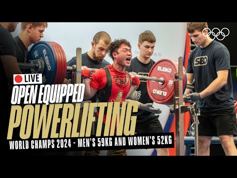 🔴  LIVE Powerlifting | Men's 59kg & Women's 52kg | World Open Equipped Championships