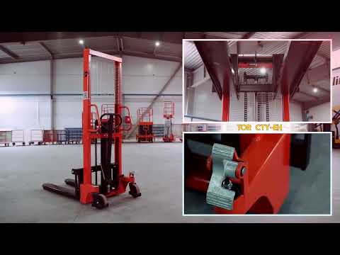 фото штабелер гидравлический 1,0 т 1,6 м tor cty-e с раздвижными вилами 0
