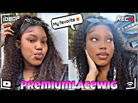 18inch Deep Curly Brazilian Virgin Hair Lace Front Wig