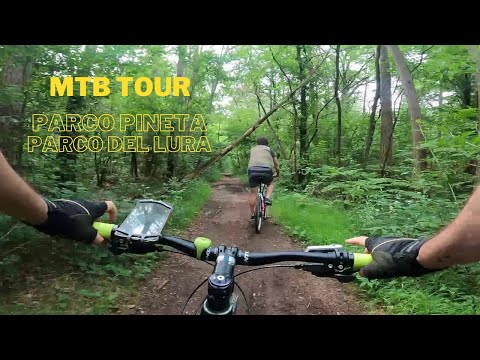 Explore Parco Pineta and  Parco del Lura riding MTB, Saronno to Lomazzo, Italy