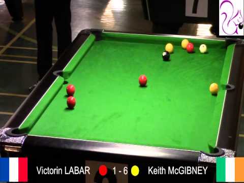 World Blackball Championships 2014 Perth Semi Final U23 Victorin Labar vs Keith McGibney 8