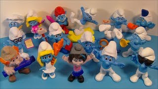 2013 SMURFS 2 SET OF 16 McDONALD'S HAPPY MEAL MOVIE TOY'S VIDEO REVIEW