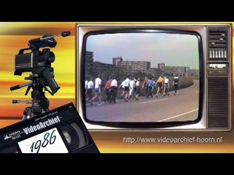 1986 Hoorn: Lange afstandstippelaars - Wandeltocht Hoorn-Leeuwarden