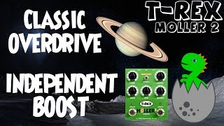 Video thumbnail for T-Rex MOLLER 2 Overdrive & Independent Boost demo with Gibson SG & Tweed 6V6 Tube Amp by gearmanndude