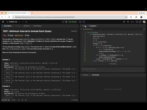 Minimum Interval to Include Each Query