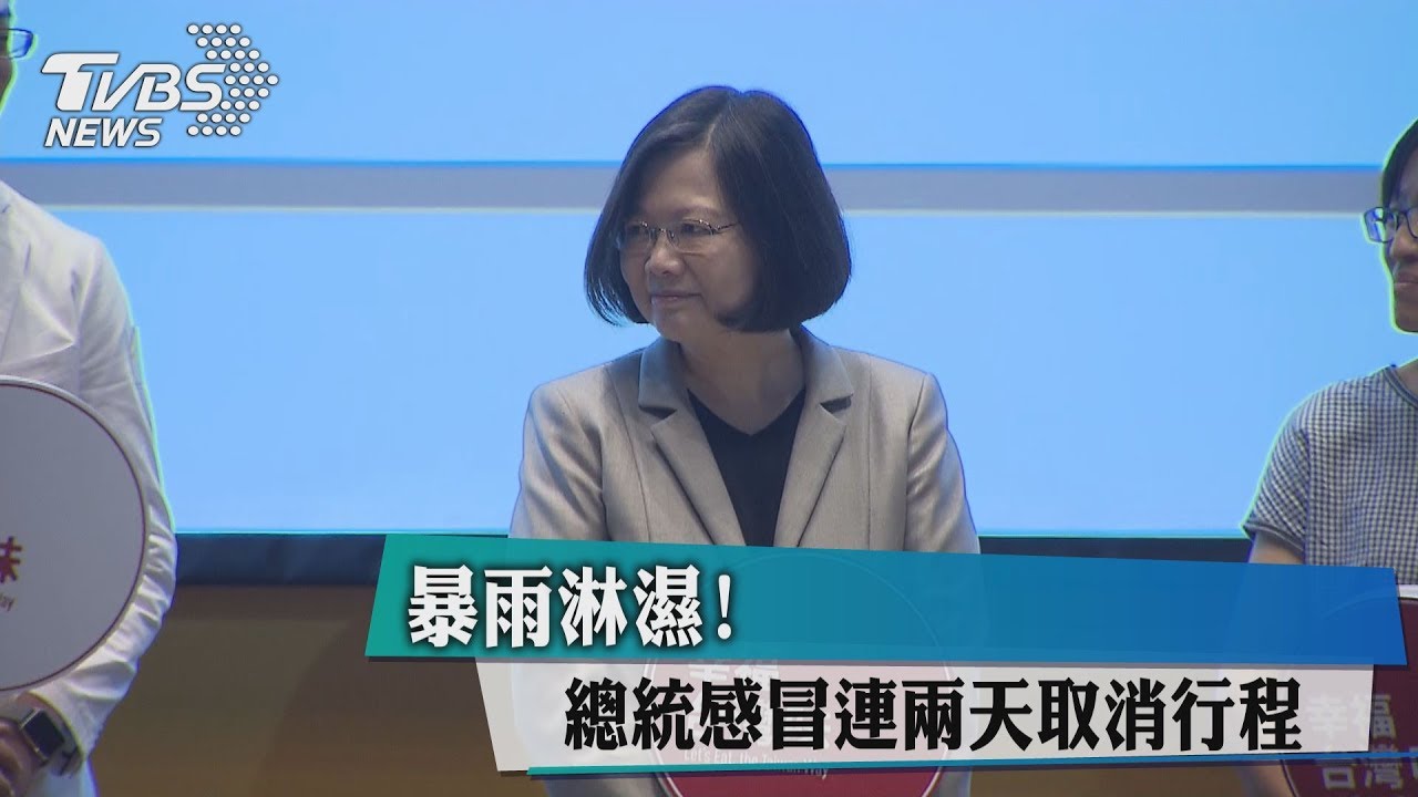 暴雨淋濕!總統感冒 連2天取消行程