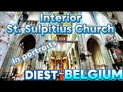 Interior St. Sulpitius Church in Diest City in portraits, Belgium. (July 2025)