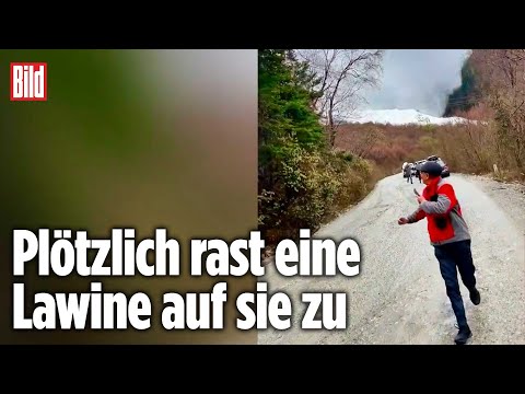 Todesangst! Wanderer fast von Lawine verschüttet