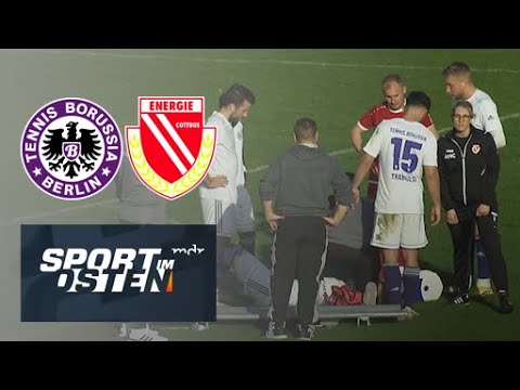 Zusammenbruch von TeBe-Spieler Bähr überschattet Cottbus-Sieg | Sport im Osten | MDR