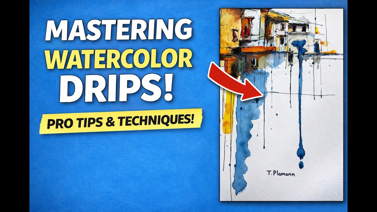 How to Create Controlled Drips in Watercolor   Tips for Expressive Paintings