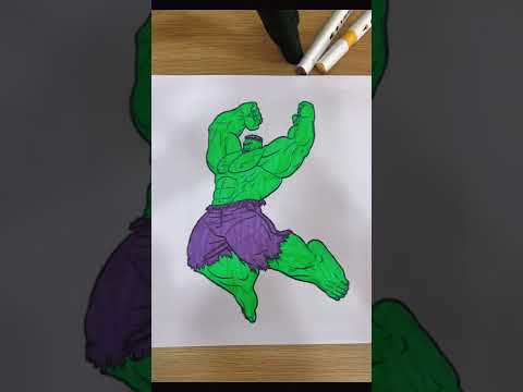 Hulk #shorts #drawing #hulk #marvel #hero #spiderman #video