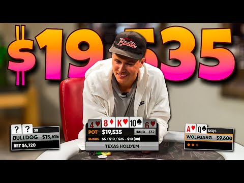 Can I Make a $20,000 HERO CALL with ACE HIGH?! $5/10/25 at The Lodge! | Poker Vlog #254