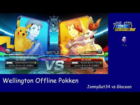 Wellington Offline Pokken Monthly #1 - RR2: JonnyGat34 (Pikachu) vs Glaceon (Braixen)