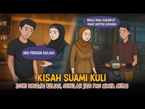 Kisah Suami Kuli 1- Istri Dibiayai Kuliah, Setelah Jadi PNS Minta Cerai | #Dramaanimasi #Animasiazab