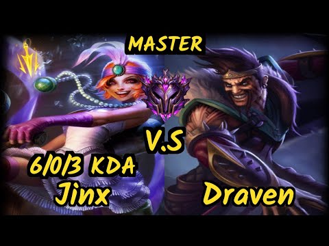 VIT Attila (JINX) vs DRAVEN - 6/0/3 KDA BOTTOM ADC GAMEPLAY - EUW Ranked MASTER
