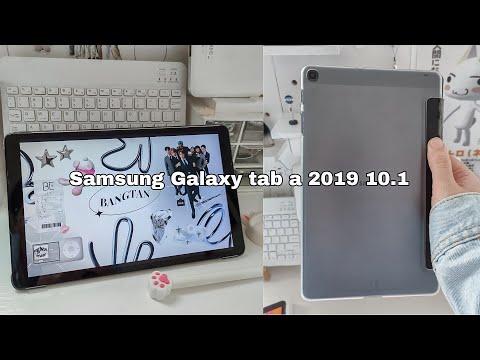 Using Samsung Galaxy tab A 10.1 2019 in 2025 ☁️ + Accessories 💞 Aesthetic Samsung Tablet