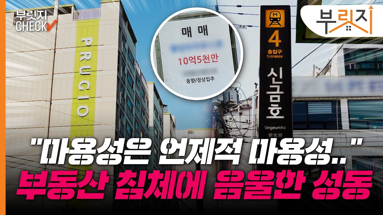 "진짜 하락 이제 시작" 성동구 아파트 시세는 폭락 중[부릿지CHECK]