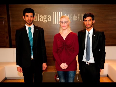 Visitas ilustres en el palco de La Rosaleda