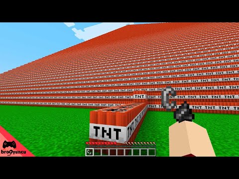 BİR SANİYEDE DEV TNT PİRAMİT PATLATMAK - MİNECRAFT