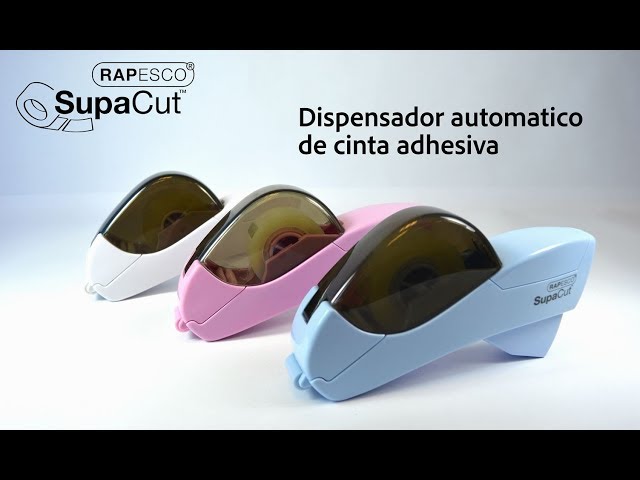 Vídeo relacionado con Rapesco 1621 Dispensador de Cinta Adhesiva 300 con Diámetro del Mandril de 25 mm, 4 Rollos de Cinta Incluidas, Rosa Intenso