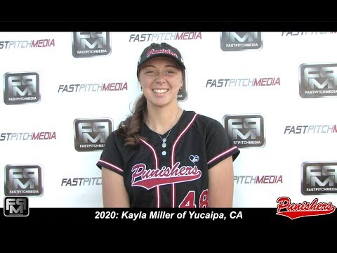 2020 Kayla Miller Power Hitting Catcher and Third Base Softball Skills Video - Punishers