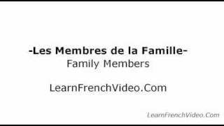 French Family Vocabulary