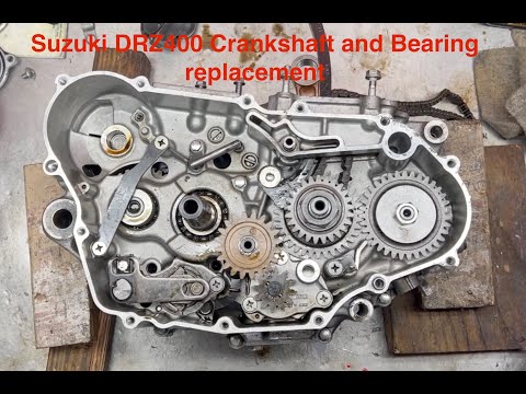 How to: Suzuki DRZ 400 Crankshaft and crank bearing replacement step by step