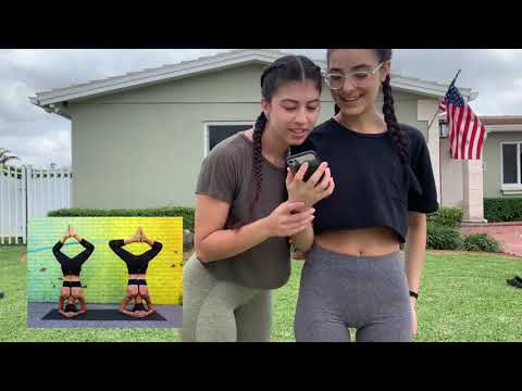 Yoga challenge teen sister