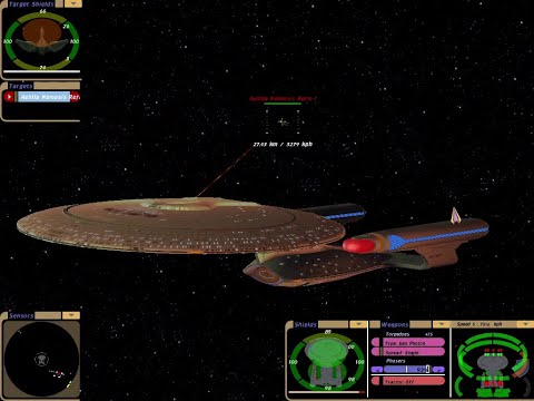 USS Dauntless (SFRD) vs Romulan Aehlla | KM | Star Trek Bridge Commander