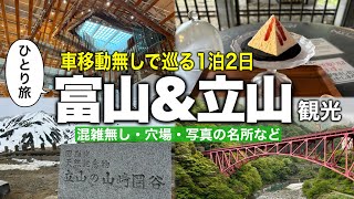 車無しで行く‼️『富山&立山』ひとり旅vlog 絶景と名所を巡る1泊2日観光【立山アルペンルート】【高岡】