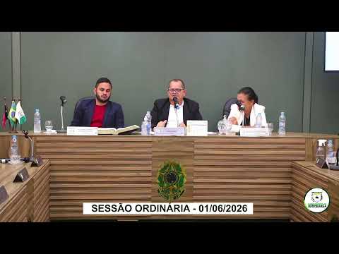 SESSÃO ORDINÁRIA - 01/06/2026 - Câmara Municipal de Juripiranga.