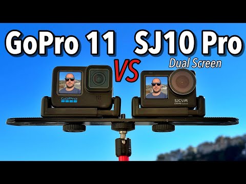 SJCAM SJ10 Pro Dual Screen VS GoPro 11 - Camera Comparison!
