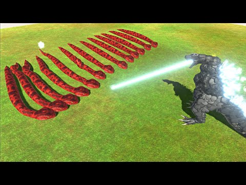 Godzilla vs Titanoboa Snakes and Other Units in ARBS