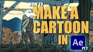 How to Make a Cartoon in After Effects part 2 - Building the Environment