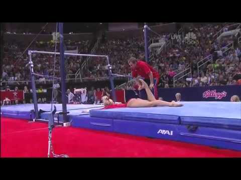 Nastia Liukin Falls Hard - 2012 Olympic Trials