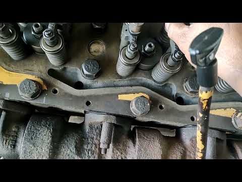 valve adjustment procedure for 3408 caterpillar engine (two rounds of plywheel)
